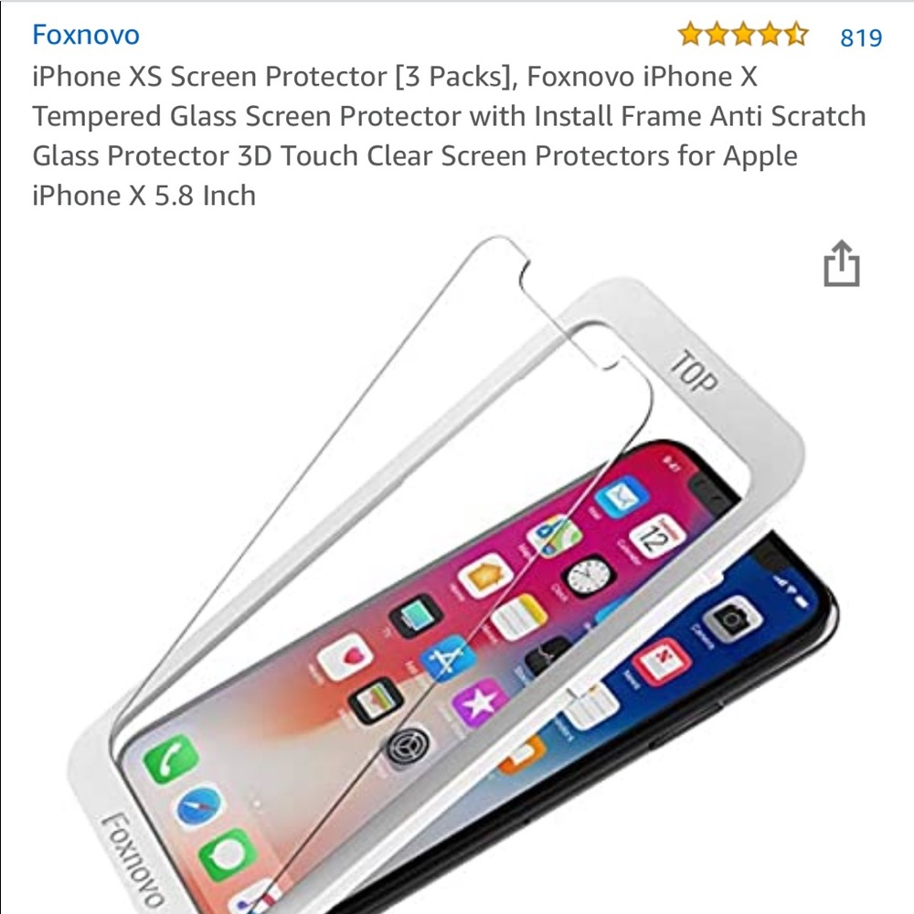 X/XS screen protector pack of 3